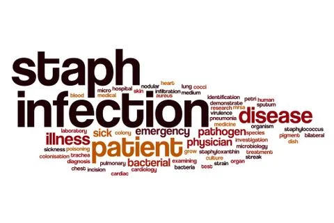 Staph infection word cloud Illustrazione stock