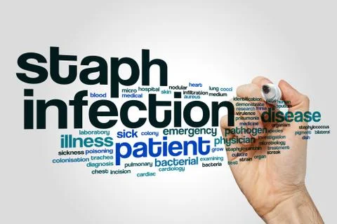 Staph infection word cloud Illustrazione stock
