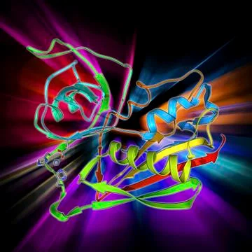 Staphylococcal enterotoxin C2 molecule Illustrazione stock