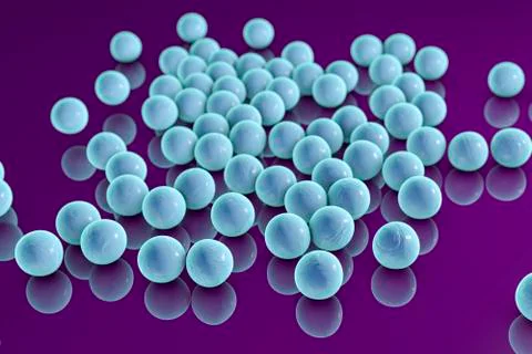 Staphylococci bacteria, illustration Stock Illustration