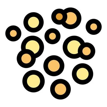 Staphylococcus aureus bacteria under microscope, swarming pathogen cells Stock Illustration