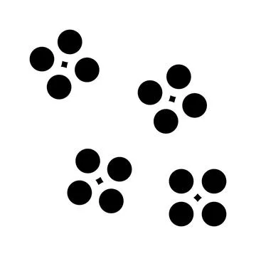 Staphylococcus aureus glyph icon vector isolated illustration Illustrazione stock