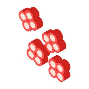 Staphylococcus aureus isometric icon vector isolated illustration Ilustração Stock