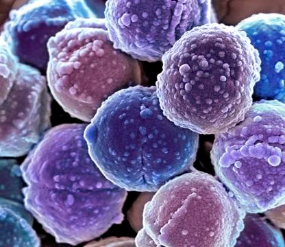 Staphylococcus bacteria, SEM Illustrazione stock