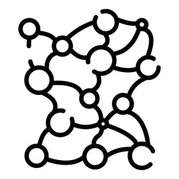 Staphylococcus colony icon, outline style Illustrazione stock