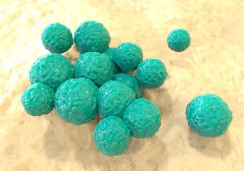 Staphylococcus epidermidis, illustration Ilustração Stock