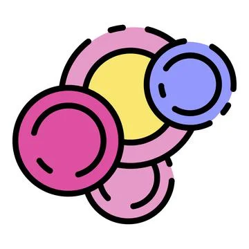 Staphylococcus group icon color outline vector Ilustração Stock