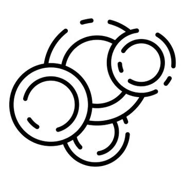 Staphylococcus group icon, outline style Ilustração Stock