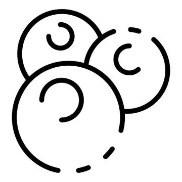 Staphylococcus icon, outline style Illustrazione stock