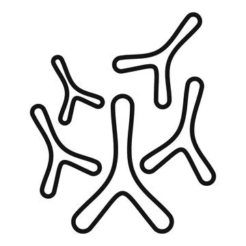 Staphylococcus probiotic icon outline . Bacteria lactobacillus Illustrazione stock