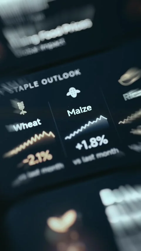Staple Crop Outlook for Wheat Maize and Rice Stock Footage 339411080