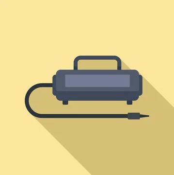 Stapler air compressor icon, flat style Stock Illustration