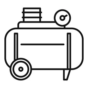 Stapler air compressor icon, outline style Stock Illustration