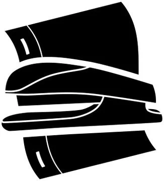 Stapler and paper Stock Illustration