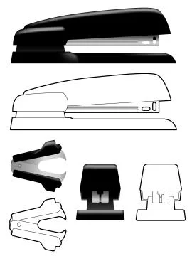 Stapler and staple remover Stock Illustration