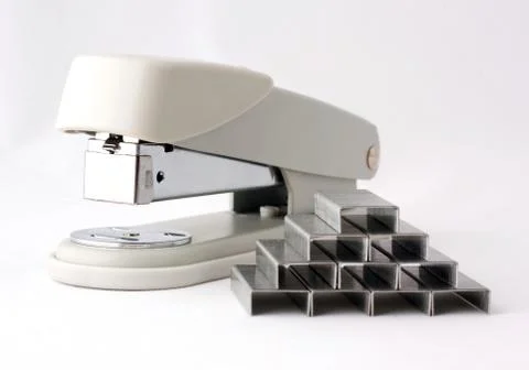 Stapler and staples Stock Photos