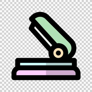 Stapler flat icon. office, school, work, paper. suitable for interfaces. Illustrazione stock