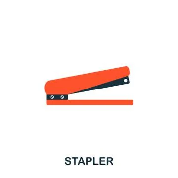 Stapler flat icon. Premium style flat icon design. UI. Illustration of stapler Stock Illustration