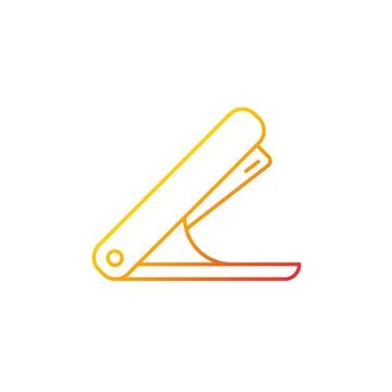 Stapler gradient linear vector icon Stock Illustration