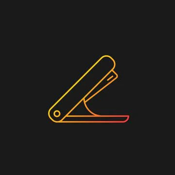 Stapler gradient vector icon for dark theme Stock Illustration