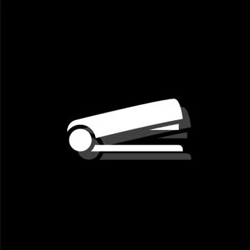 Stapler icon flat Stock Illustration