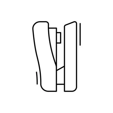 Stapler icon. Simple line, outline vector elements of office tool icons for ui Illustrazione stock