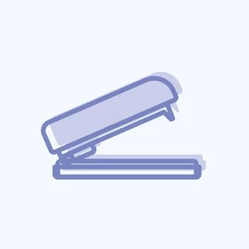 Stapler Icon in trendy two tone style isolated on soft blue background Stock Illustration