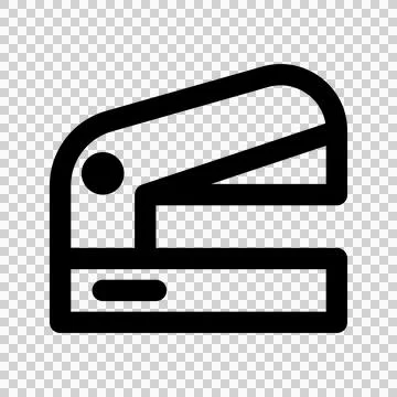 Stapler Icon Vector. Black Stapler Sign. Isolated Contour Symbol Illustration. Stock Illustration