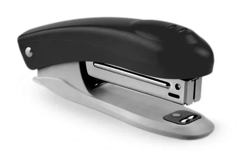 Stapler isolated on white background. Selective focus Stockfoto's