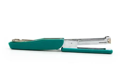 Stapler machine on a white background 스톡 사진