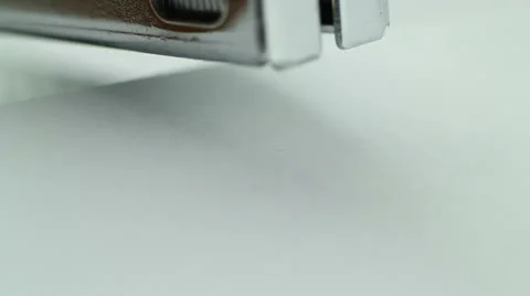 Stapler macro Stock Footage 26309560