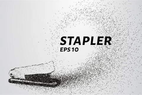 The stapler of the particles. The stapler consists of circles and points. V.. Stock Illustration