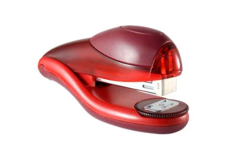 	Stapler of red color Stock Photos