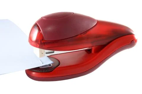 	Stapler of red color Stock Photos