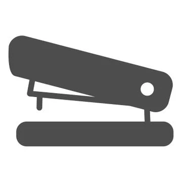 Stapler solid icon. Staple tool for paper documents symbol, glyph style 库存插图