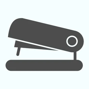 Stapler solid icon. Stapler for documents vector illustration isolated on white 库存插图