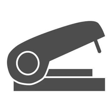 Stapler solid icon, stationery concept, office tool vector sign on white Stock Illustration