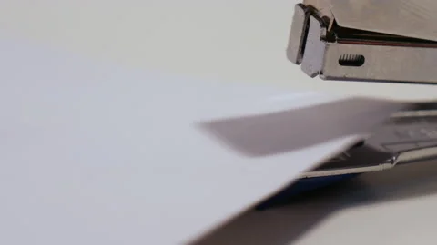 Stapler Stapling Paper 库存影片 162592796