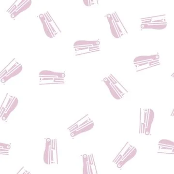 Stapler stationery tool glyph seamless pattern Stock Illustration