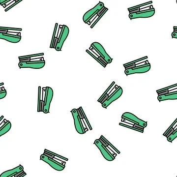 Stapler stationery tool vector seamless pattern 库存插图