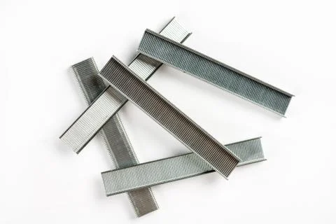 Stapler tool bullets isolated over white background with copy space Stock Photos