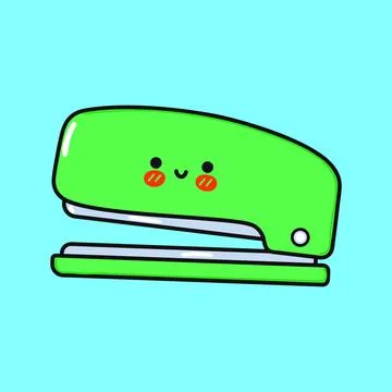 Stapler. Vector hand drawn cartoon kawaii character illustration icon. Isol.. Stock Illustration