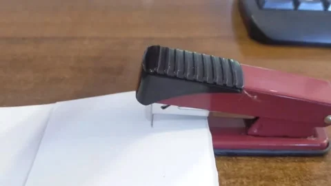A stapler is a very useful stationery tool for the office. Stock Footage 202175181