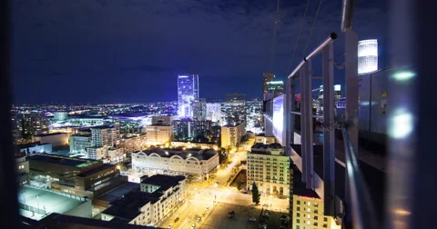 Staples Center Time Lapse from a Crane Stock Footage 41715131
