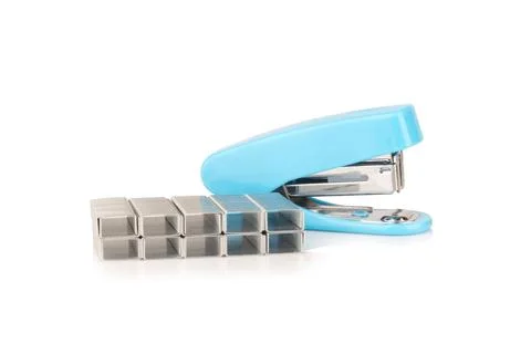 Staples Stapler small isolated on white background 스톡 사진