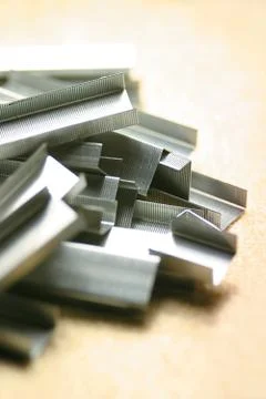 Stapling nail put together Stock Photos