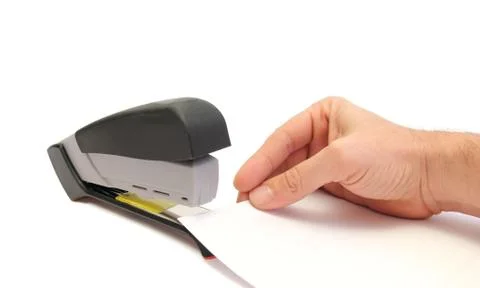 Stapling sheets Stock Photos