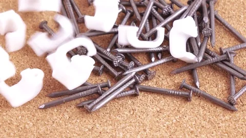 Stapling wiring and nails Stock-Footage 76220332