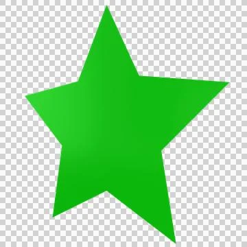 Star 3d - 5 point star - Christmas star isolated Illustrazione stock