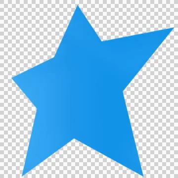 Star 3d - 5 point star - Christmas star isolated Stock Illustration